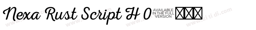 Nexa Rust Script H 0字体转换